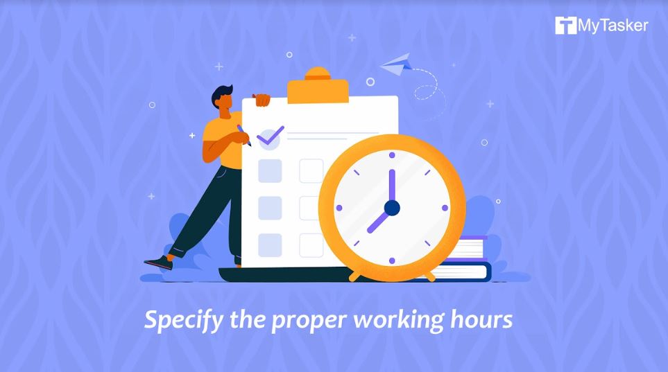 specify the proper working hours